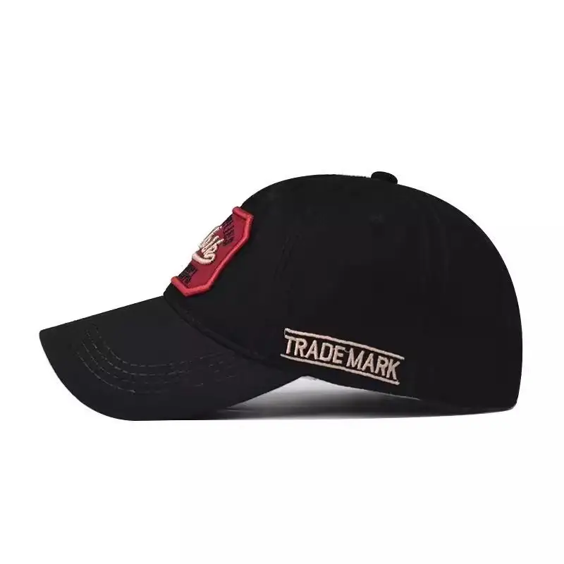 Black Embroidered Baseball Cap for Men Summer Casual — feature 14