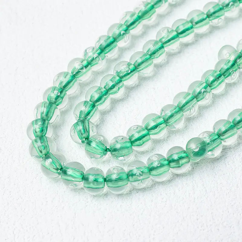 Green Crystal Prayer Bracelet with Tassel - Image 7