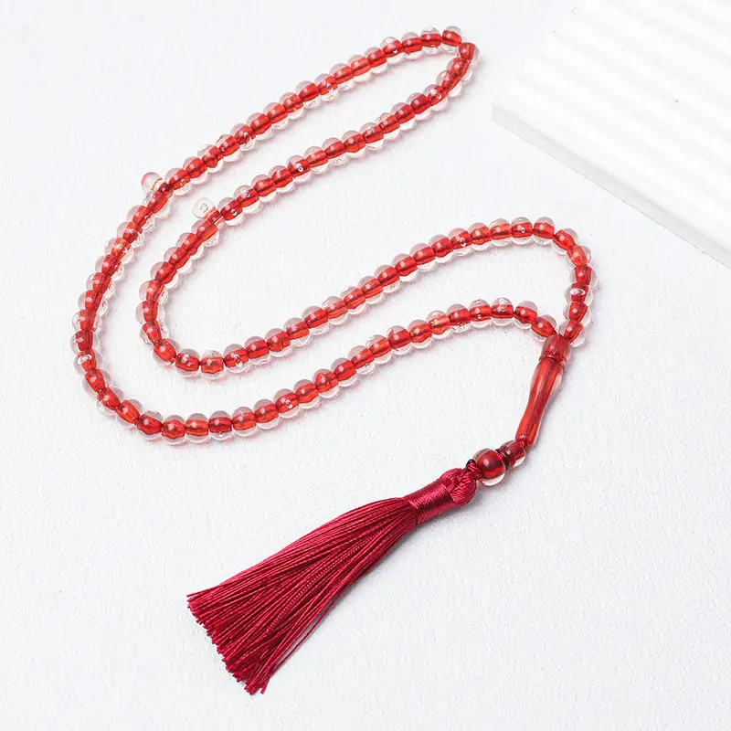 Green Crystal Prayer Bracelet with Tassel — feature 6