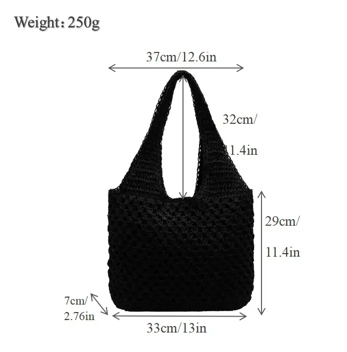 Women's Handmade Woven Straw Bag Large Capacity Travel Beach Bag - Image 3