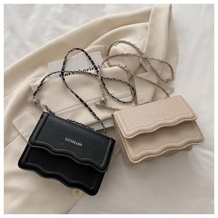 Vintage Lace Shoulder Bag Brown Chain Crossbody — feature 23