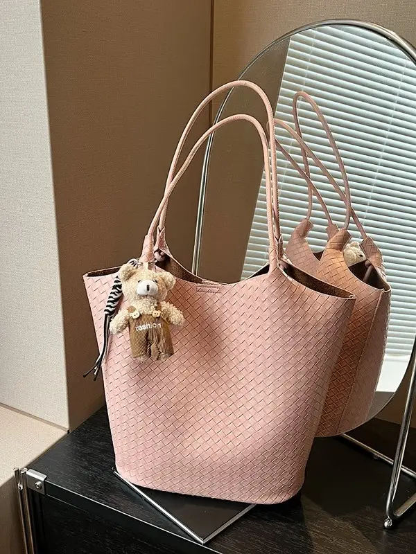 Women Woven Shoulder Bag Beige 2026 New Summer - Image 11