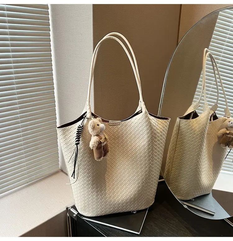 Women Woven Shoulder Bag Beige 2026 New Summer — feature 50