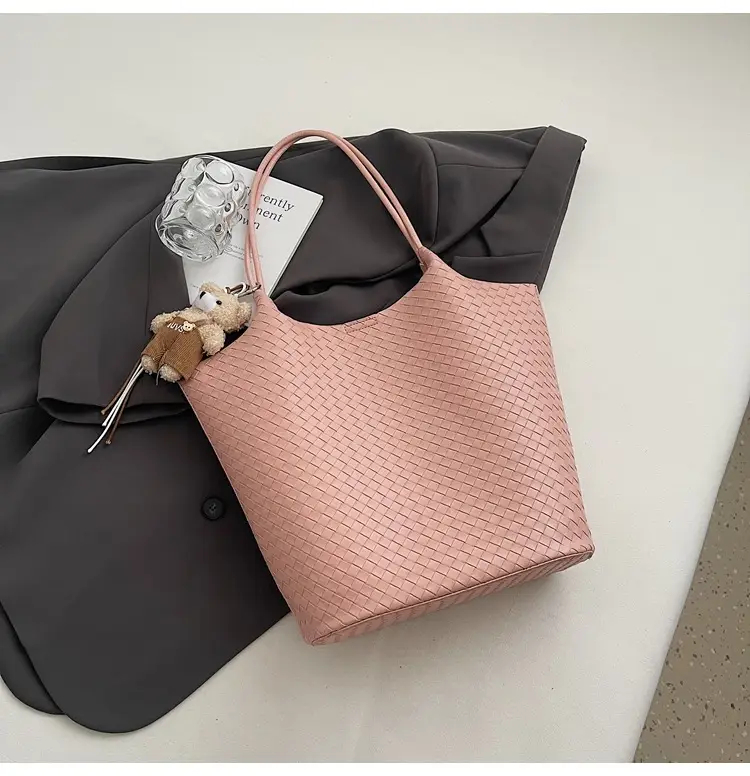 Women Woven Shoulder Bag Beige 2026 New Summer - Image 3