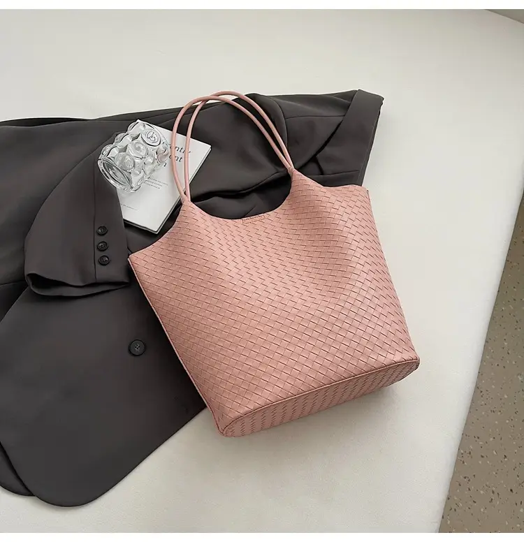 Women Woven Shoulder Bag Beige 2026 New Summer - Image 7