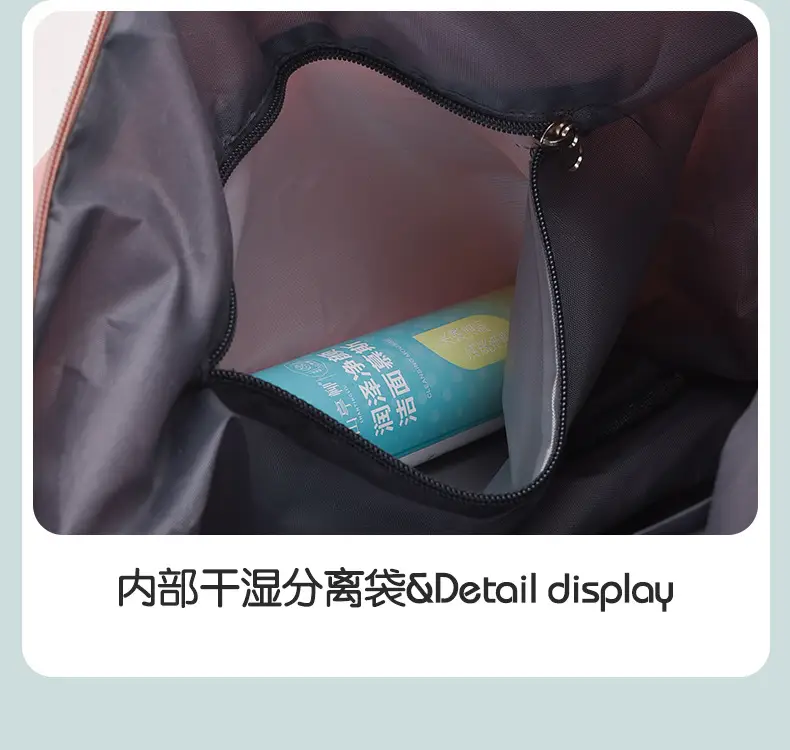Black Yoga Fitness Travel Tote Bag Large Capacity — feature 20