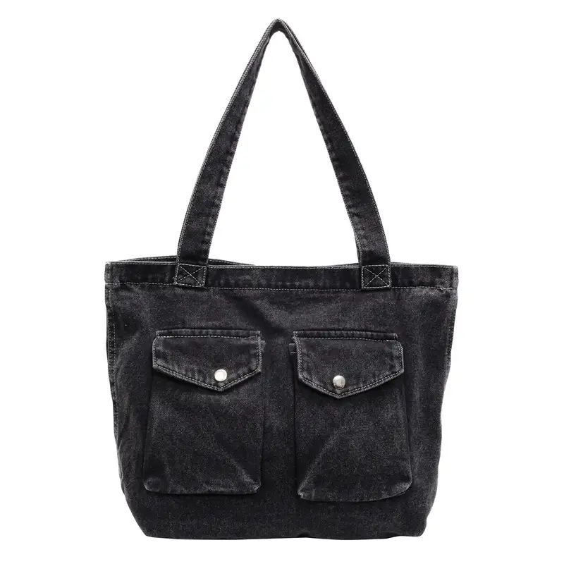 2025 Lazy Retro Denim Shoulder Bag Large Capacity - Image 8