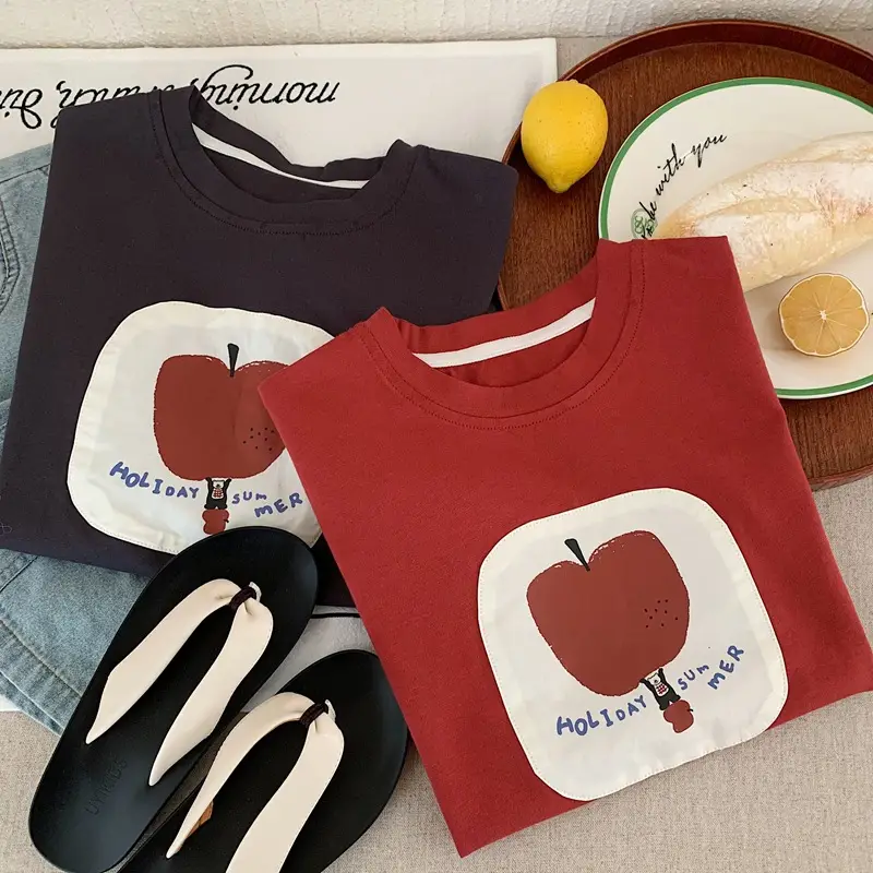Red Heart Print Boys T-Shirt Short Sleeve Cotton Summer Wear — feature 9