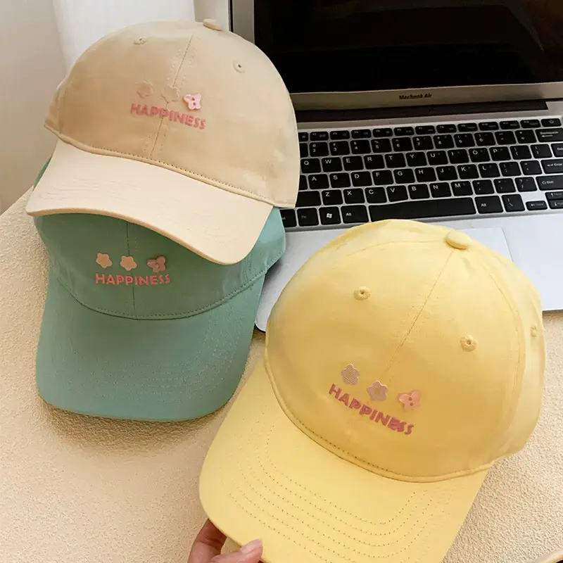 Dopamine Cute Yellow Baseball Cap Women Summer 2025 New Extra Large Widened Face Showing Small Cap Big Face Hat - Image 8