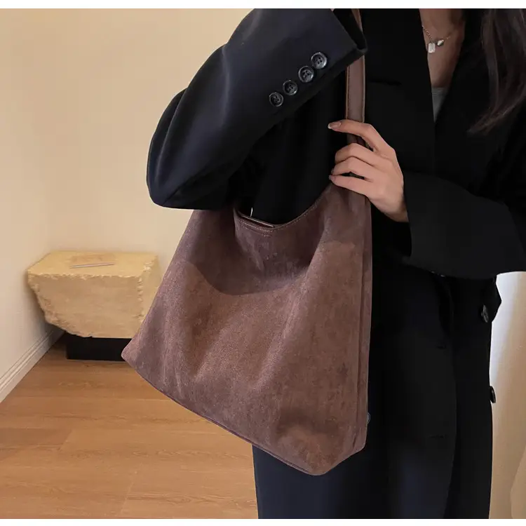 Retro Soft Suede Shoulder Bag Women 2026 Large Capacity — feature 19