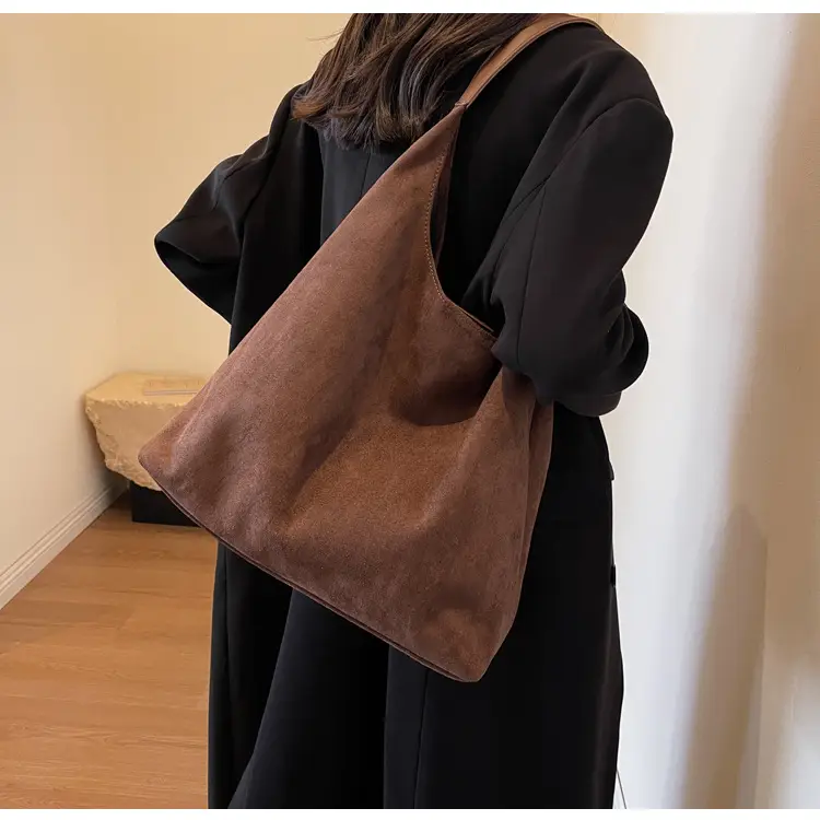 Retro Soft Suede Shoulder Bag Women 2026 Large Capacity — feature 22