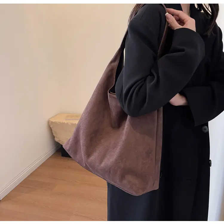 Retro Soft Suede Shoulder Bag Women 2026 Large Capacity — feature 23