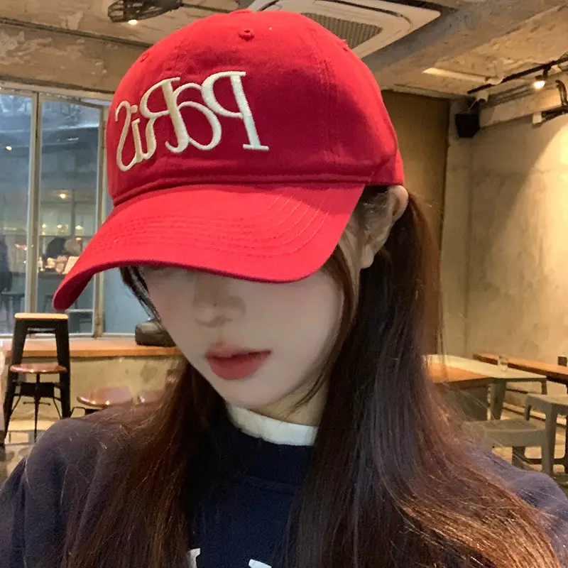 Red Letter Embroidered Women's Baseball Cap 2025