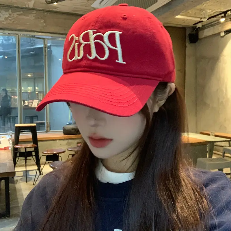 Red Letter Embroidered Women's Baseball Cap 2025