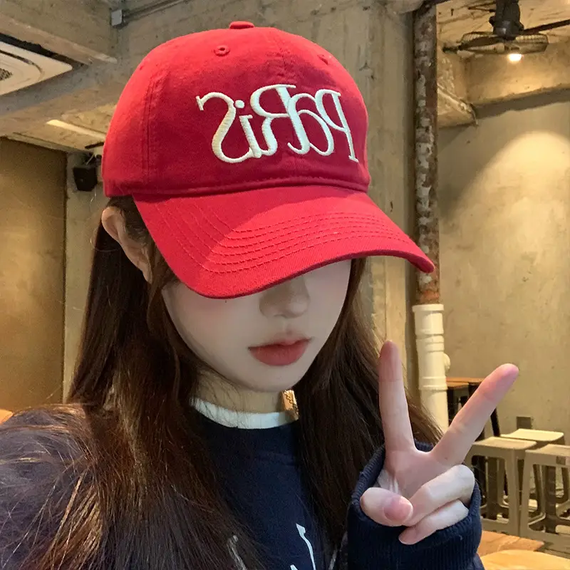 Red Letter Embroidered Women's Baseball Cap 2025