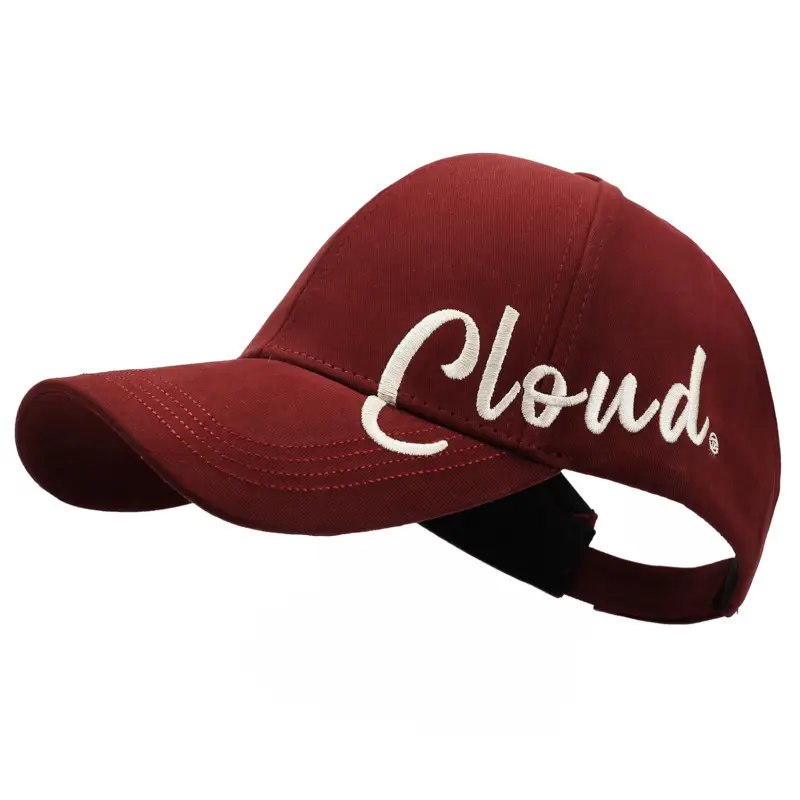 Women's Brown Cloud Embroidered Cap - Image 3