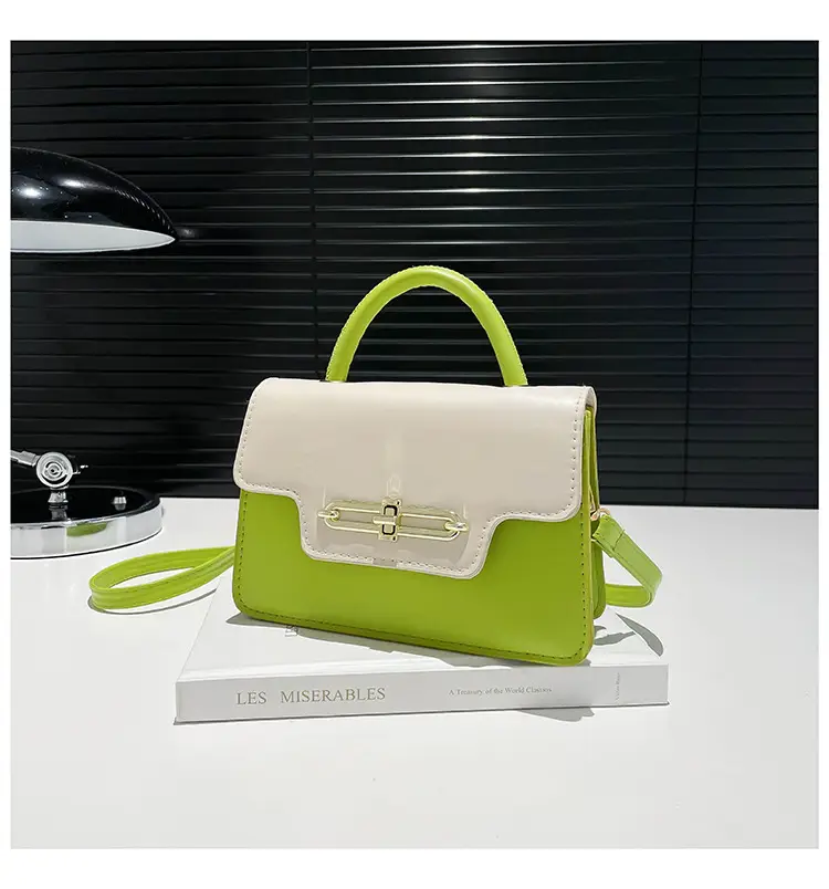 Spring Blue White Shoulder Crossbody Bag with Gold Clasp — feature 29