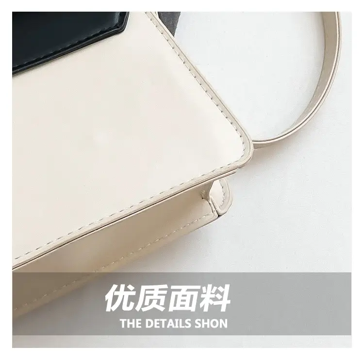 Spring Blue White Shoulder Crossbody Bag with Gold Clasp — feature 5
