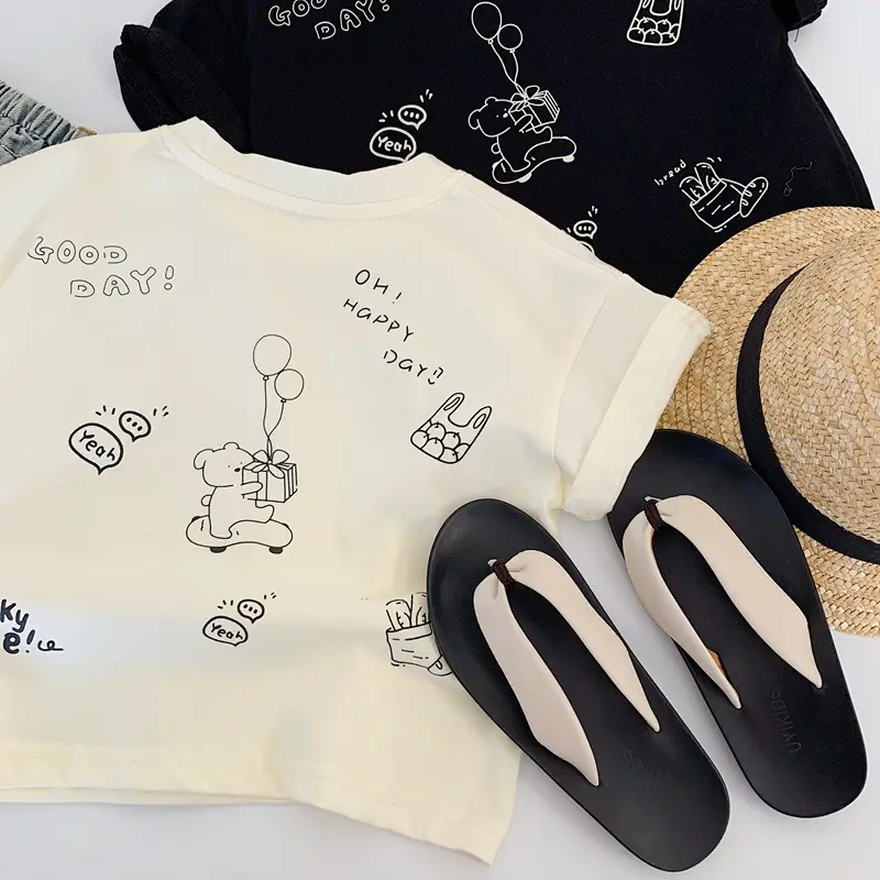 Children Printed T-Shirt Cotton Summer Wear - Image 5
