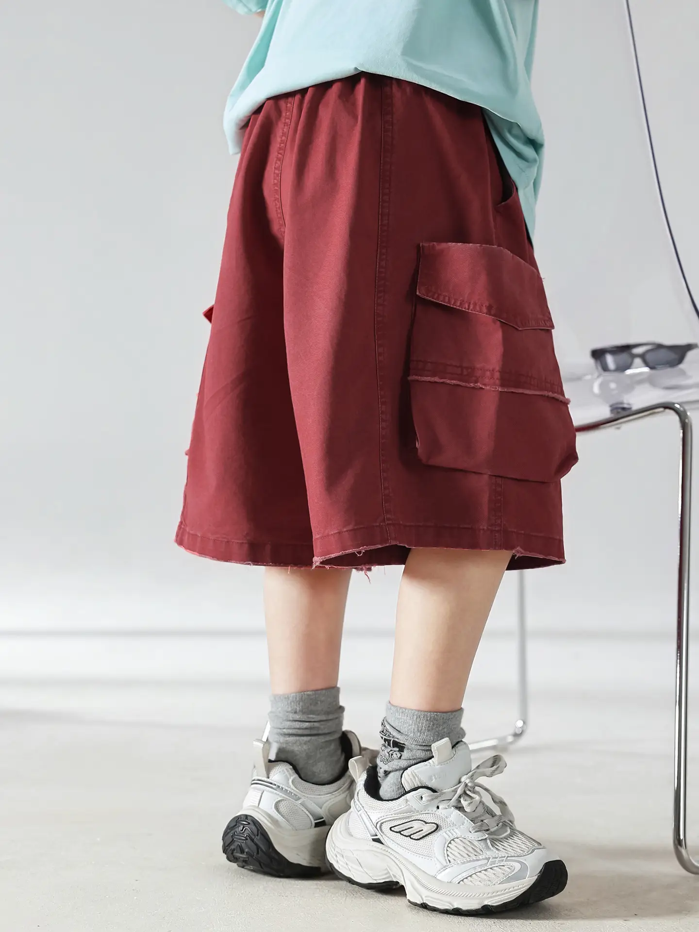 Boys Summer T-Shirt Shorts Set Brown Red 2025 — feature 16
