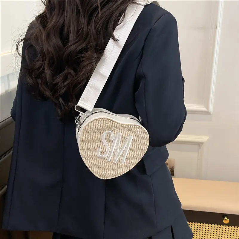 Heart-Shaped Embroidered Crossbody Bags for Women - Image 6