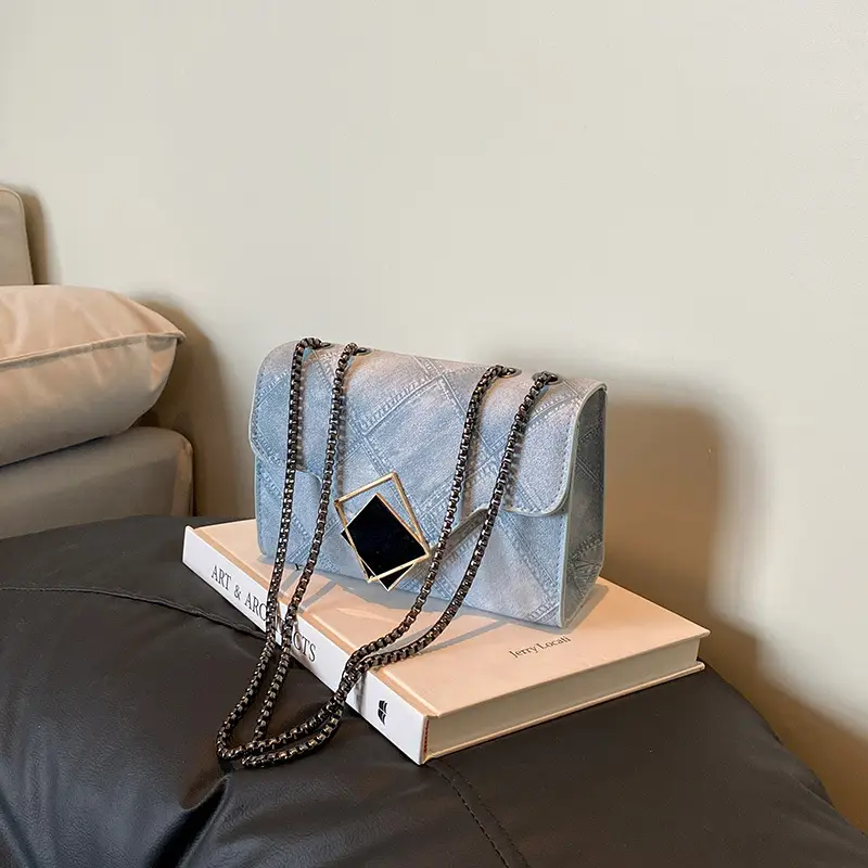 Women's 2025 Summer Square Bag with Chain & Crossbody - Image 6