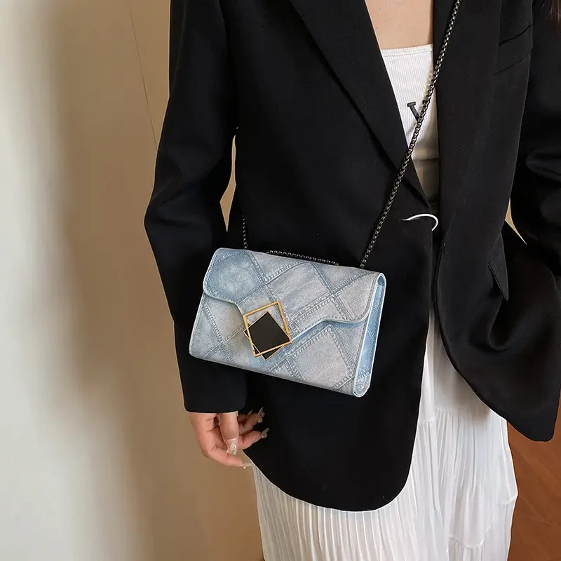 Women's 2025 Summer Square Bag with Chain & Crossbody - Image 7