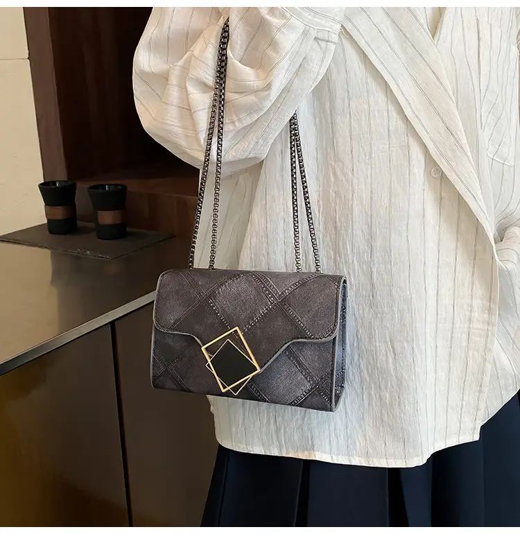 Women's 2025 Summer Square Bag with Chain & Crossbody — feature 15