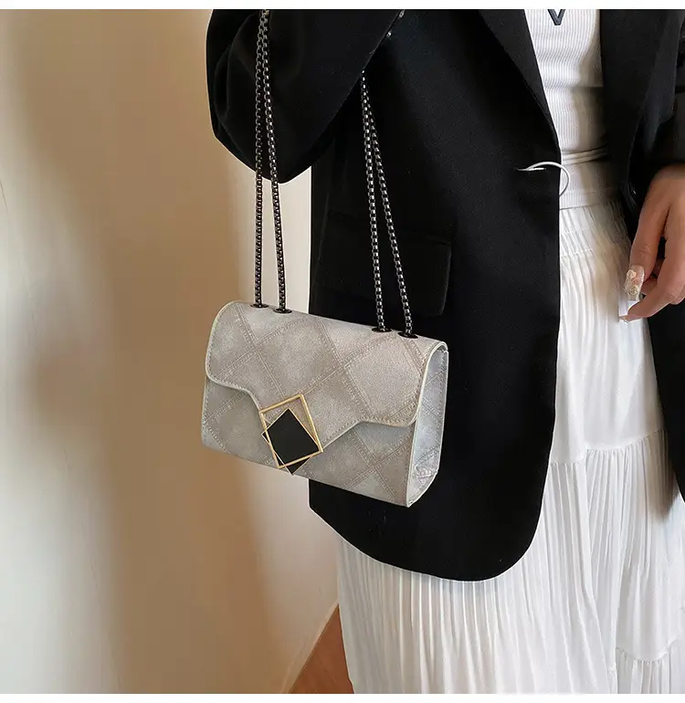Women's 2025 Summer Square Bag with Chain & Crossbody — feature 17