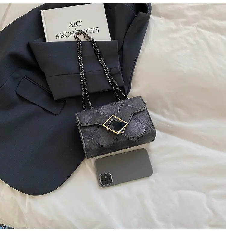 Women's 2025 Summer Square Bag with Chain & Crossbody — feature 45