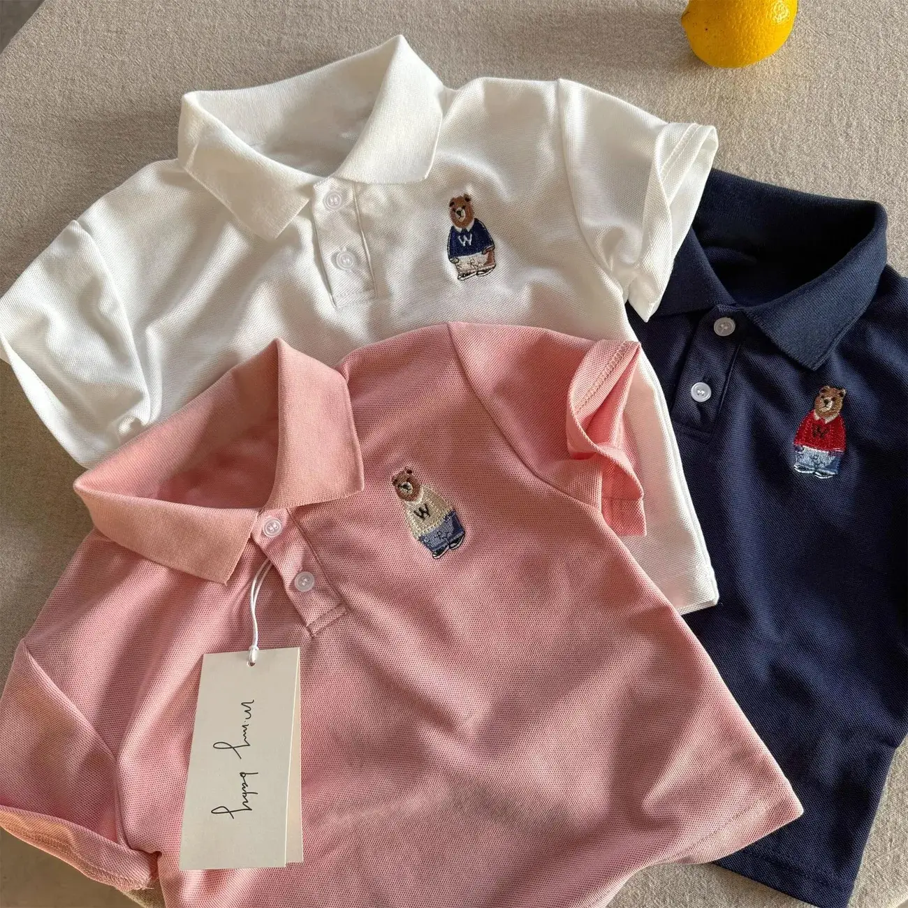 Children's Short Sleeve POLO Shirt Cartoon Embroidery Summer Wear