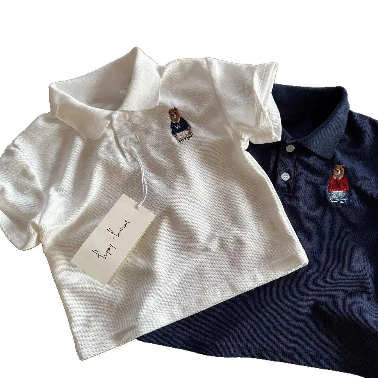 Children's Short Sleeve POLO Shirt Cartoon Embroidery Summer Wear