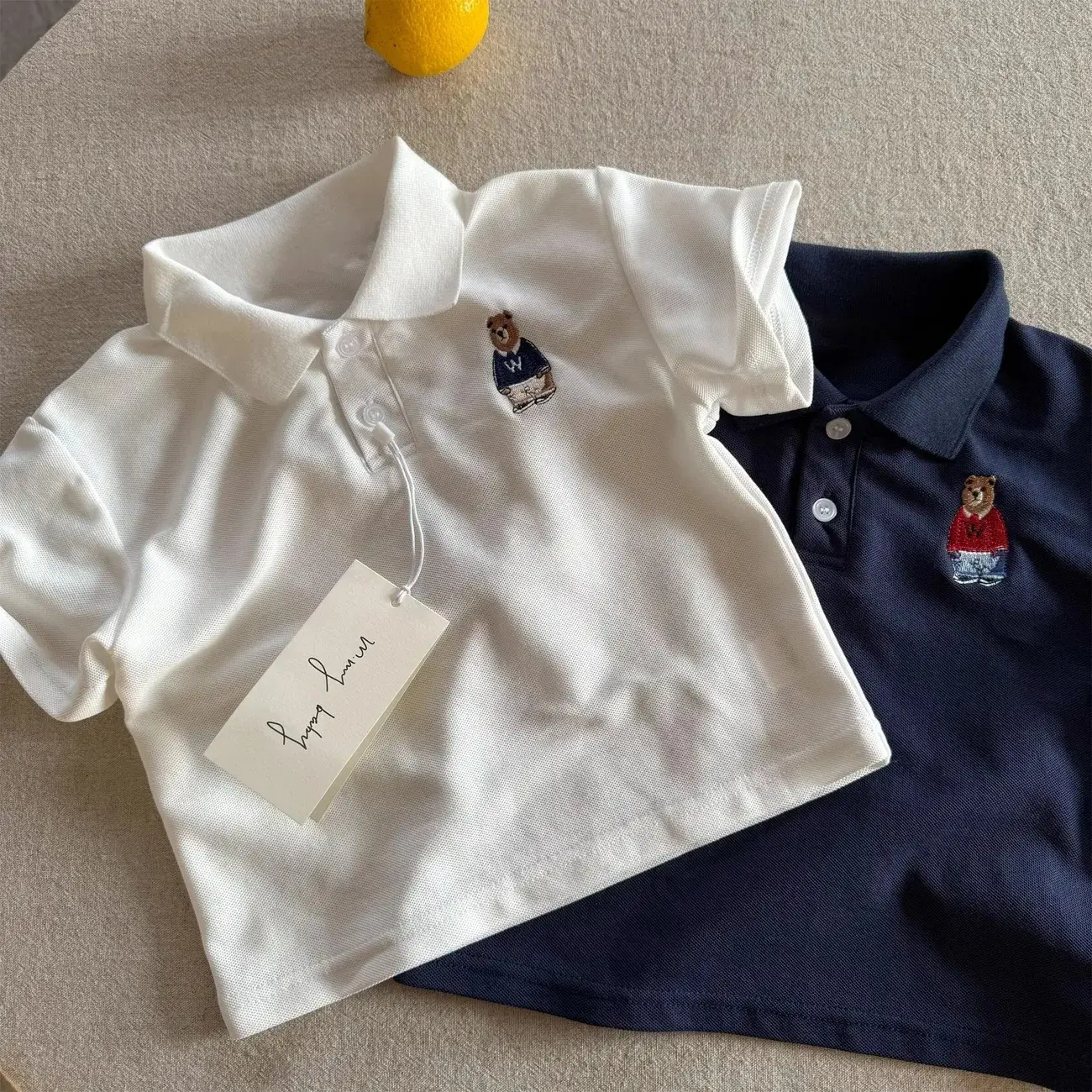 Children's Short Sleeve POLO Shirt Cartoon Embroidery Summer Wear — feature 4