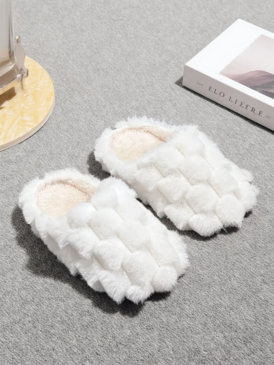 Cross-Border Small Heart-Shaped Soft-Soled Cotton Slippers, Warm and Comfortable, Winter Indoor Home Flat-Soled, Export Wholesale, Closed-Toe, Simple Design — feature 10