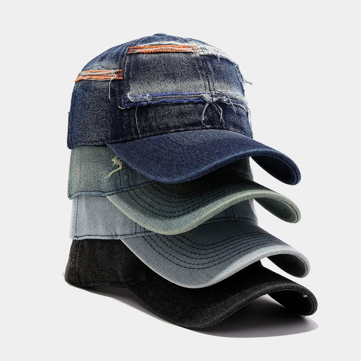 Korean Style Denim Baseball Caps for Men Women - Image 6