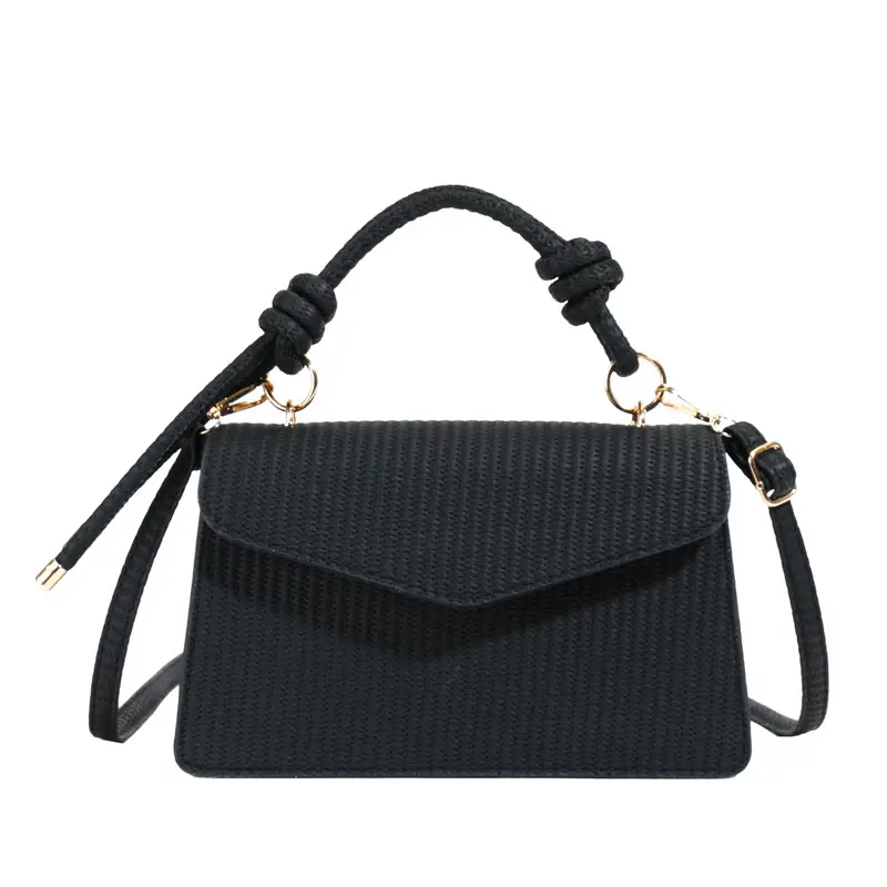 Yellow Textured Crossbody Bag for Women Summer Commute - Image 11