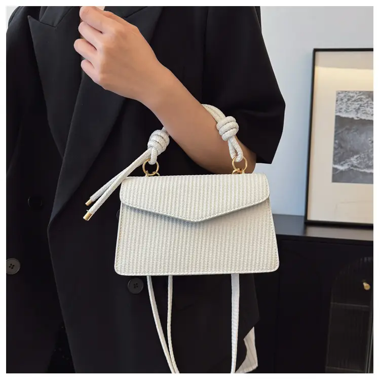 Yellow Textured Crossbody Bag for Women Summer Commute — feature 13