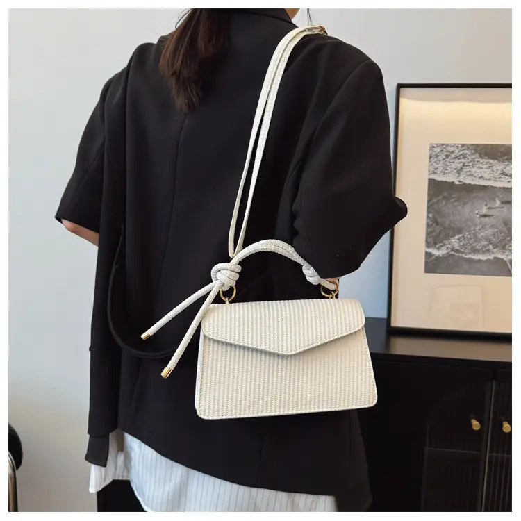 Yellow Textured Crossbody Bag for Women Summer Commute — feature 14