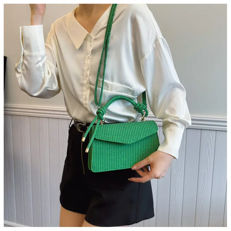 Yellow Textured Crossbody Bag for Women Summer Commute — feature 15