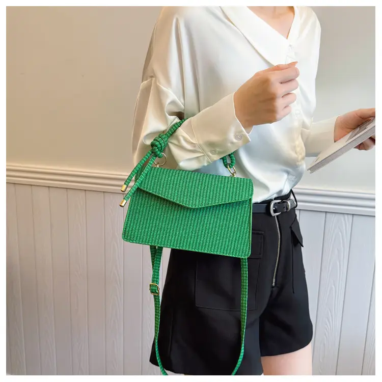 Yellow Textured Crossbody Bag for Women Summer Commute — feature 16