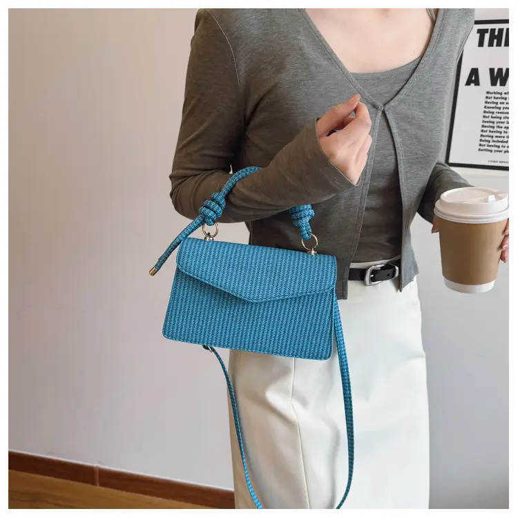 Yellow Textured Crossbody Bag for Women Summer Commute — feature 19