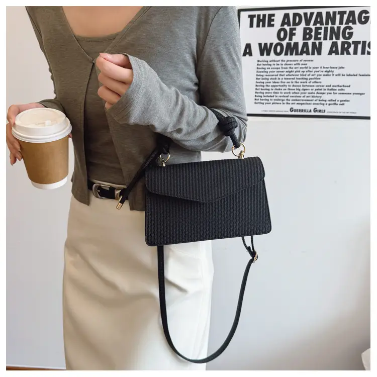 Yellow Textured Crossbody Bag for Women Summer Commute — feature 22