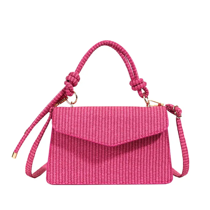 Yellow Textured Crossbody Bag for Women Summer Commute - Image 3
