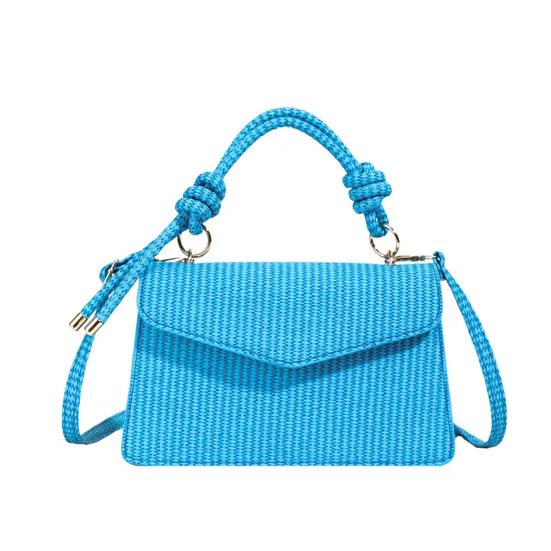 Yellow Textured Crossbody Bag for Women Summer Commute - Image 6