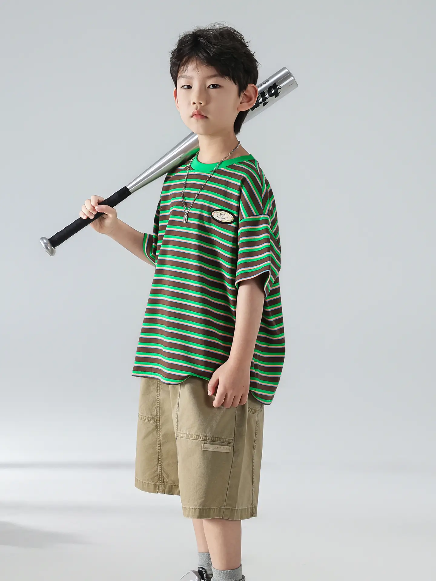Boys Striped Shorts T-Shirt Set Korean Style 2025 — feature 20