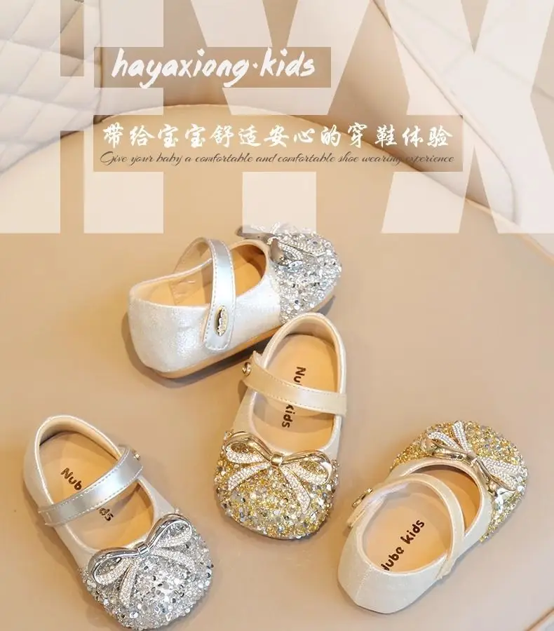 Baby Princess Rhinestone Shoes Spring Autumn Single — feature 1