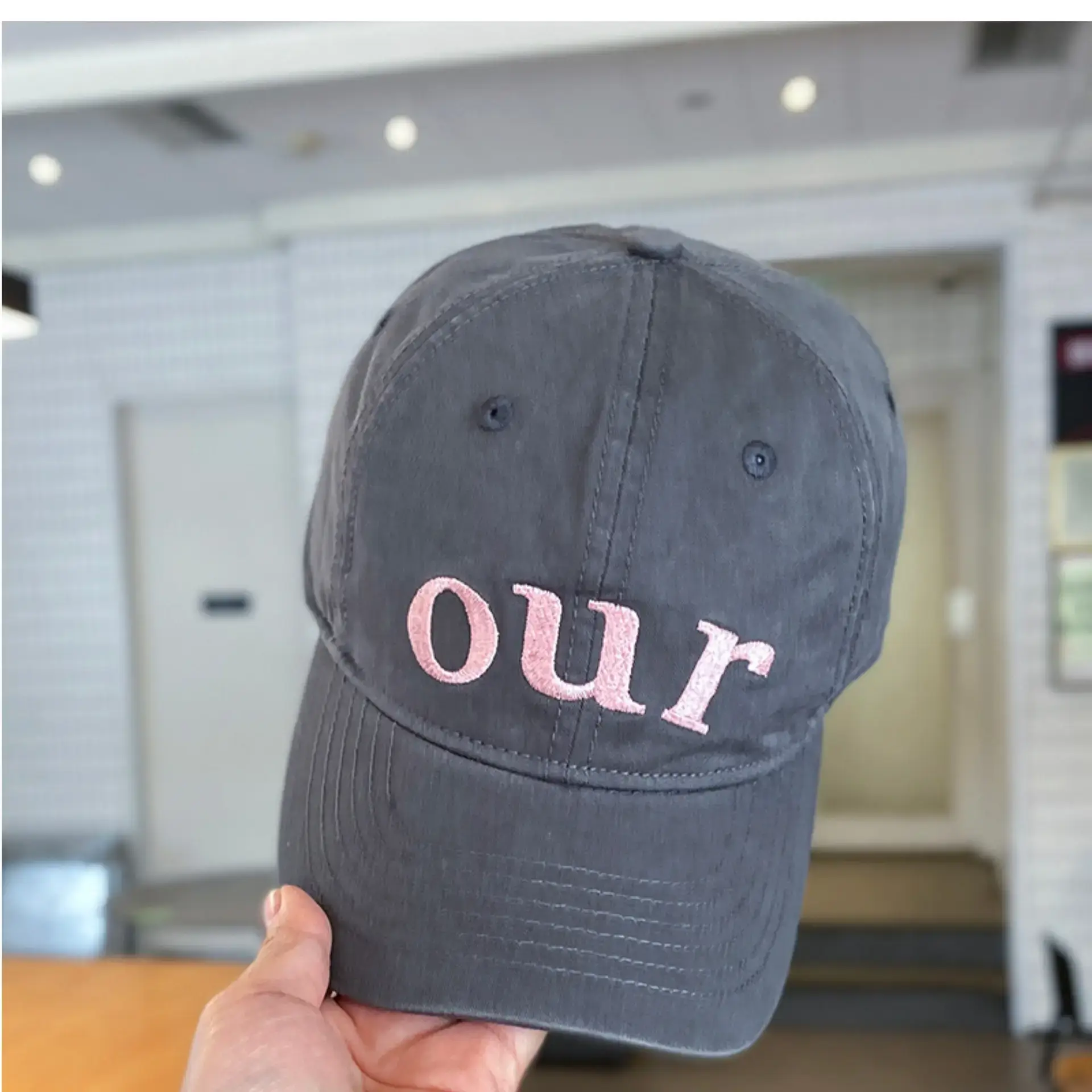 Kids Baseball Cap "OUR" Design Beige — feature 11
