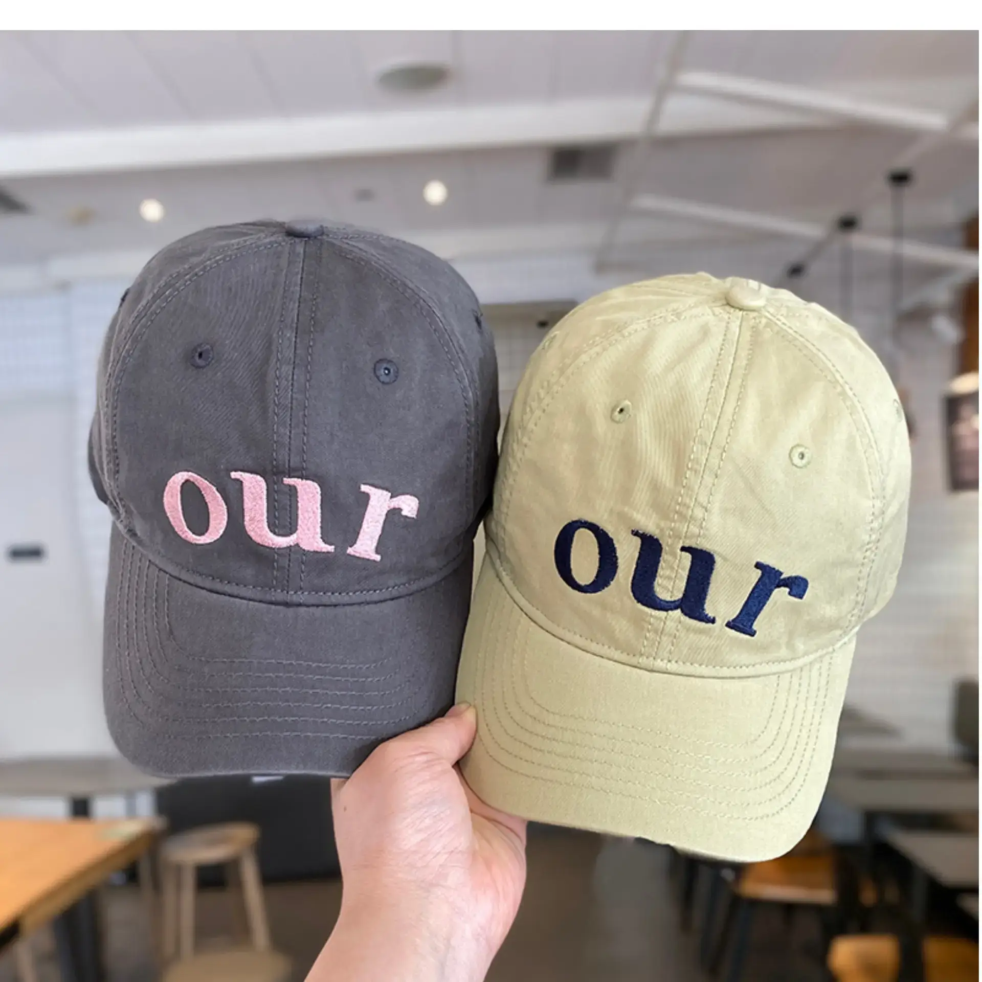 Kids Baseball Cap "OUR" Design Beige — feature 4