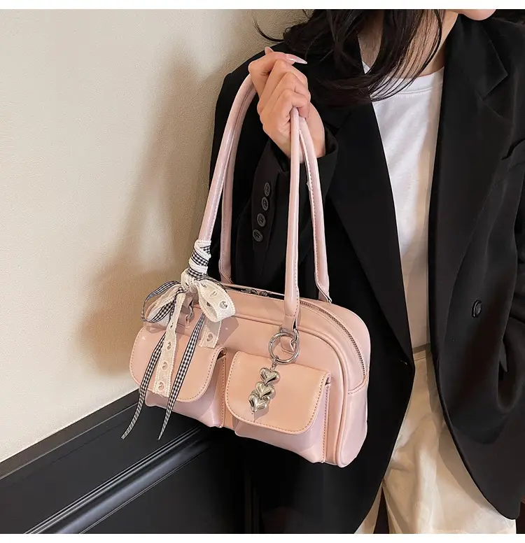 Women Cross-Border Underarm Bag Large Capacity Retro Black — feature 25
