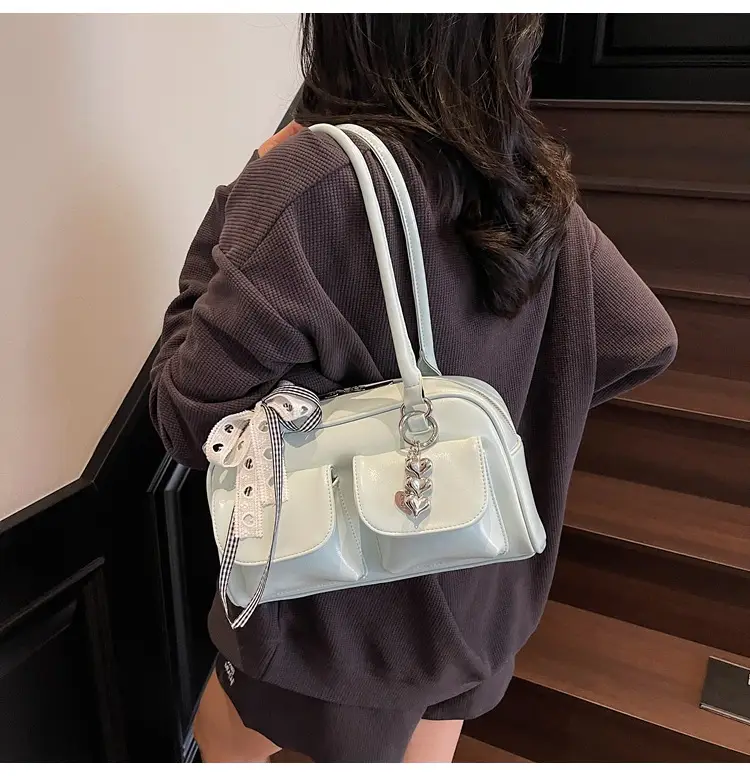 Women Cross-Border Underarm Bag Large Capacity Retro Black — feature 27